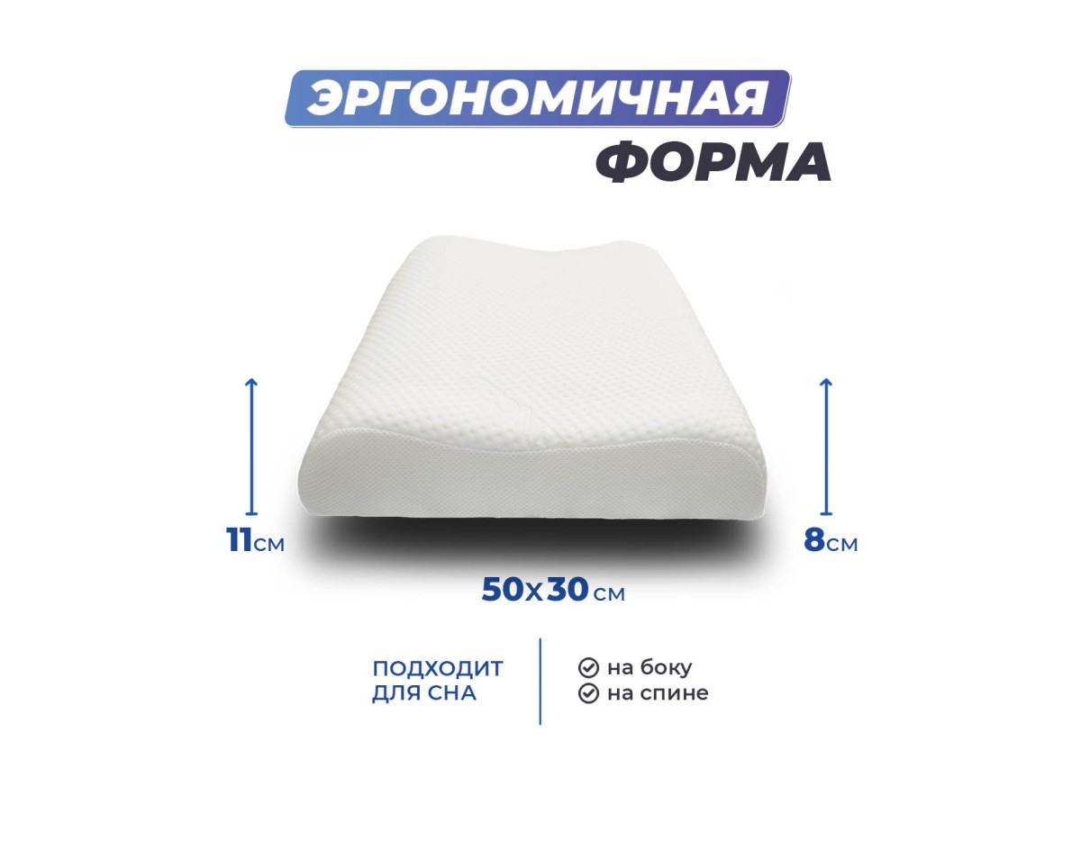 Анатомическая подушка Фабрика сна Memory-5 S ergo-gel