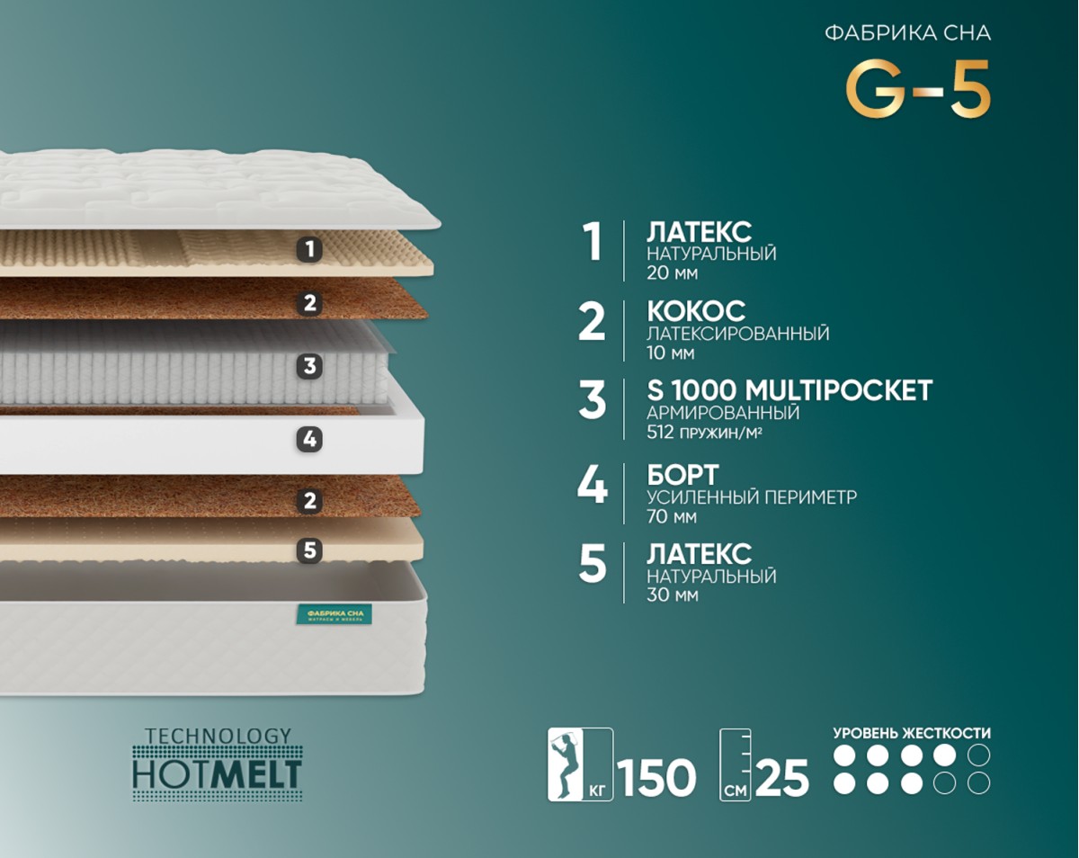 Матрас Фабрика сна G-5 80х190