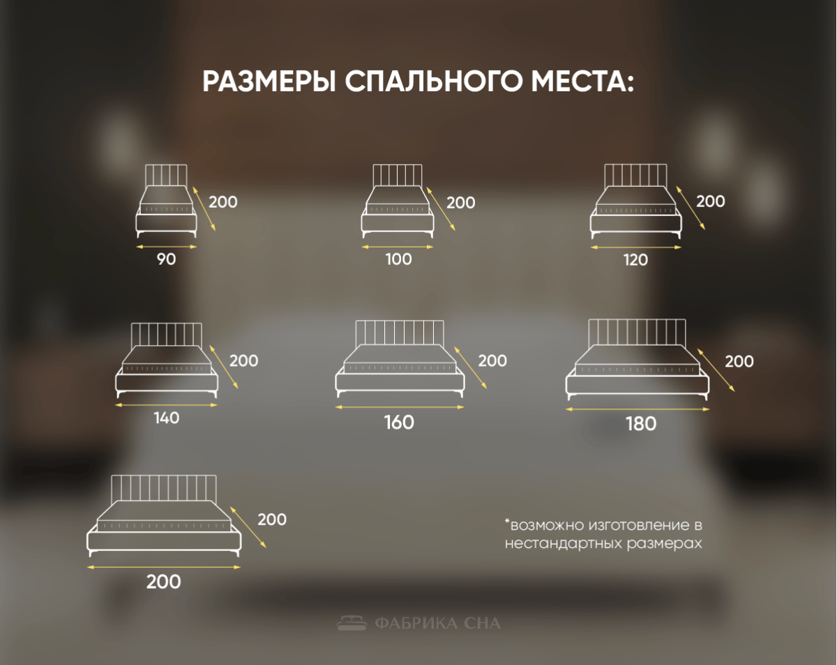 Кровать Фабрика сна Эмилия 90х200